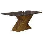 Conjunto Sala De Jantar Ilhéus Chumbo 1,80 M Com 6 Cadeiras V