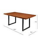 Conjunto Sala De Jantar Industrial 6 Cadeiras Aço Madeira Mac