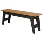 Conjunto Sala De Jantar Industrial E 2 Bancos Aurora  Chumbo/