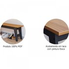 Conjunto Sala De Jantar Industrial E 2 Bancos Aurora  Chumbo/