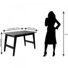 Conjunto Sala De Jantar Industrial E 2 Bancos Aurora  Chumbo/