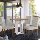 Conjunto Sala De Jantar Isabela 100x80cm E 4 Cadeiras Carolin