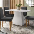 Conjunto Sala De Jantar Jasmin 1,20m E 4 Cadeiras Ana Off Whi