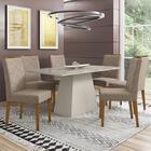 Conjunto Sala De Jantar Jasmin 1,60m E 6 Cadeiras Caroline 20