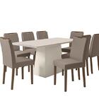Conjunto Sala De Jantar Jasmin 1,80m E 8 Cadeiras Munique Off