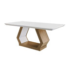 Conjunto Sala De Jantar Lara 180 Mdf Laqueado Com 06 Cadeiras