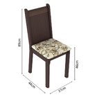 Conjunto Sala de Jantar Lexy Madesa Mesa Tampo de Madeira com