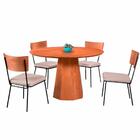 Conjunto Sala De Jantar Lisboa 1,20 M Com 4 Cadeiras Grécia