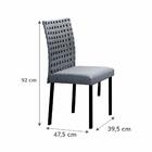 Conjunto Sala De Jantar Lisboa Com 6 Cadeiras Rattan Grafite