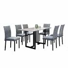 Conjunto Sala De Jantar Lisboa Com 6 Cadeiras Rattan Grafite