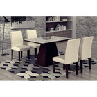 Conjunto Sala De Jantar Luna Tampo Mdf Vidro Com 4 Cadeiras G