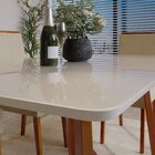 Conjunto Sala De Jantar Madeira Maciça Com Vidro 6 Cadeiras C