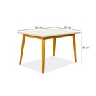 Conjunto Sala De Jantar Madeira Maciça E 4 Cadeiras Estofadas