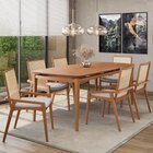 Conjunto Sala De Jantar Madeira Maciça - Mesa 1,60 Laminada 6