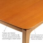 Conjunto Sala De Jantar Madeira Maciça - Mesa 1,60 Laminada 6