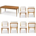 Conjunto Sala De Jantar Madeira Maciça - Mesa 1,60 Laminada 6