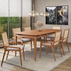 Conjunto Sala De Jantar Madeira Maciça - Mesa 1,80 Laminada 6
