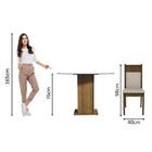 Conjunto Sala De Jantar Madesa Ana Mesa Tampo De Vidro Redond