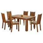 Conjunto Sala De Jantar Madesa Analu Mesa Tampo De Madeira Co