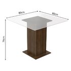 Conjunto Sala De Jantar Madesa Anita Mesa Tampo De Vidro Com