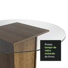 Conjunto Sala De Jantar Madesa Beta Mesa Tampo De Vidro Redon