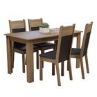 Conjunto Sala De Jantar Madesa Cali Mesa Tampo De Madeira Com