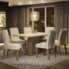 Conjunto Sala De Jantar Madesa Daniela Mesa Tampo De Madeira