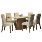 Conjunto Sala De Jantar Madesa Daniela Mesa Tampo De Madeira