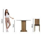 Conjunto Sala De Jantar Madesa Débora Mesa Tampo De Vidro Red