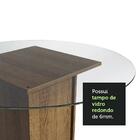 Conjunto Sala De Jantar Madesa Débora Mesa Tampo De Vidro Red