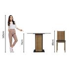 Conjunto Sala De Jantar Madesa Débora Mesa Tampo De Vidro Red