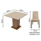 Conjunto Sala De Jantar Madesa Deise Mesa Tampo De Madeira 4