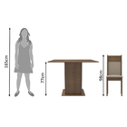 Conjunto Sala De Jantar Madesa Drica Mesa Tampo De Madeira Co