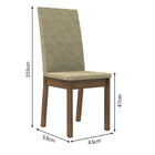 Conjunto Sala de Jantar Madesa Everest Mesa Tampo de Madeira