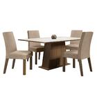 Conjunto Sala De Jantar Madesa Flavia Mesa Tampo De Madeira C