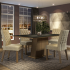 Conjunto Sala De Jantar Madesa Ingrid Mesa Tampo De Madeira C