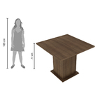 Conjunto Sala de Jantar Madesa Joyce Mesa Tampo de Madeira co