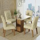 Conjunto Sala De Jantar Madesa Juliete Mesa Tampo De Vidro 4