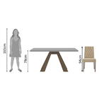 Conjunto Sala de Jantar Madesa Karen Mesa Tampo de Madeira co