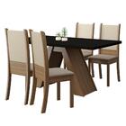 Conjunto Sala De Jantar Madesa Kiara Mesa Tampo De Madeira Co