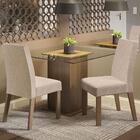 Conjunto Sala De Jantar Madesa Lisi Mesa Tampo De Vidro Com 2