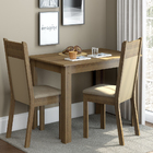 Conjunto Sala De Jantar Madesa Lola Mesa Tampo De Madeira Com