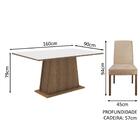 Conjunto Sala De Jantar Madesa Luciana Mesa Tampo De Madeira