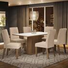 Conjunto Sala De Jantar Madesa Luciana Mesa Tampo De Madeira