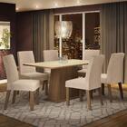 Conjunto Sala De Jantar Madesa Luciana Mesa Tampo De Madeira