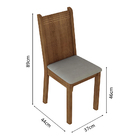 Conjunto Sala De Jantar Madesa Lucy Mesa Tampo De Vidro Com 4