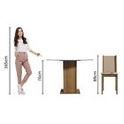 Conjunto Sala De Jantar Madesa Madu Mesa Tampo De Vidro Redon