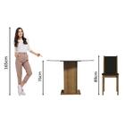 Conjunto Sala De Jantar Madesa Madu Mesa Tampo De Vidro Redon