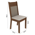 Conjunto Sala De Jantar Madesa Malibu Mesa Tampo De Madeira C