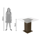 Conjunto Sala De Jantar Madesa Miami Mesa Tampo De Vidro Com